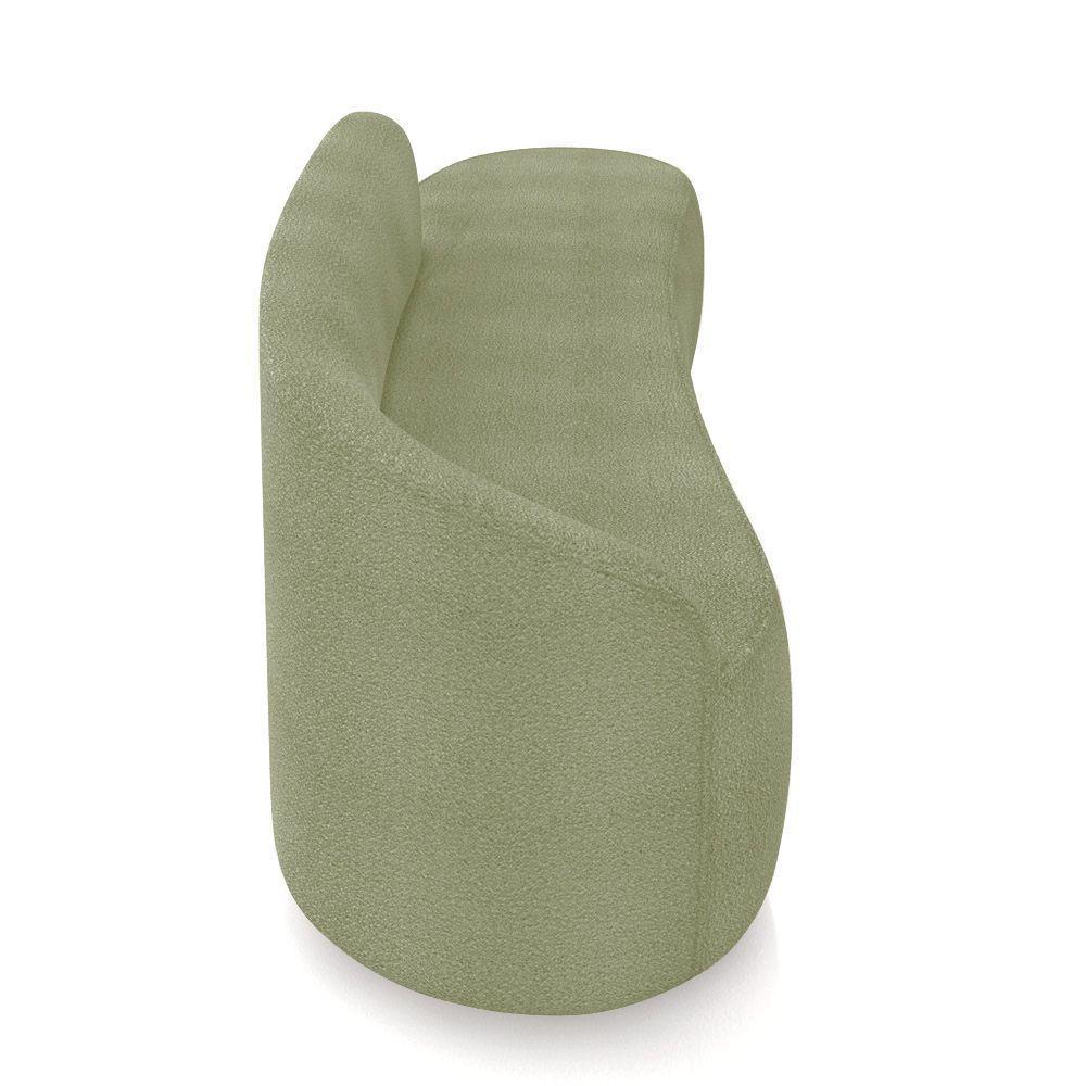 Sofá 4 Lugares Orgânico 220 Cm Morgan Bouclê Pistache D03 - D'rossi - 7