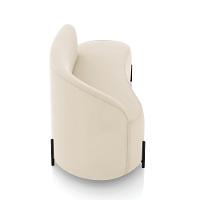 Sofá 3 Lugares Orgânico 180cm Pé Ferro Preto Morgan Veludo Bege D03 - D'rossi - 7