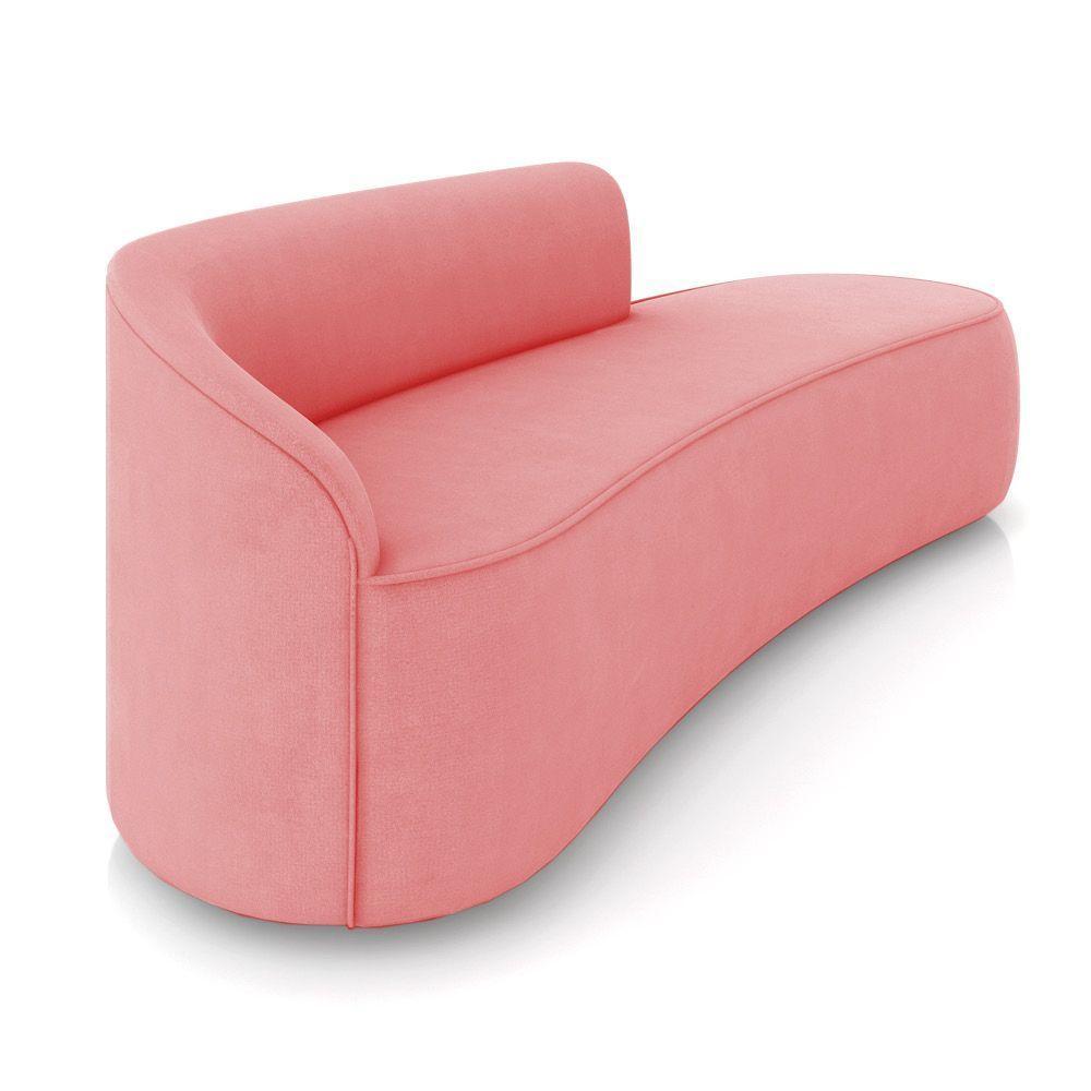 Sofá 4 Lugares Orgânico 220 Cm Morgan Suede Rosê D03 - D'rossi - 6