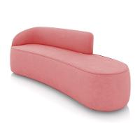 Sofá 4 Lugares Orgânico 220 Cm Morgan Suede Rosê D03 - D'rossi - 1