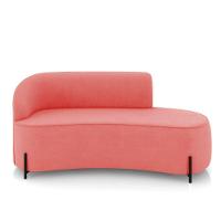 Sofá 3 Lugares Orgânico 180cm Pé Ferro Preto Morgan Suede Rosê D03 - D'rossi - 5