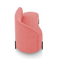 Sofá 3 Lugares Orgânico 180cm Pé Ferro Preto Morgan Suede Rosê D03 - D'rossi - 7