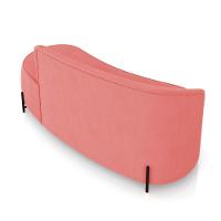 Sofá 3 Lugares Orgânico 180cm Pé Ferro Preto Morgan Suede Rosê D03 - D'rossi - 8