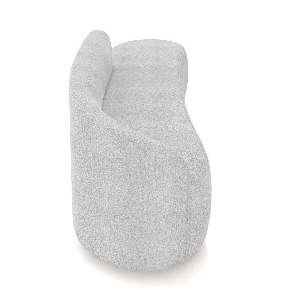 Sofá 4 Lugares Orgânico 220 Cm Morgan Bouclê Cinza D03 - D'rossi - 7