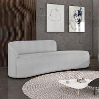 Sofá 4 Lugares Orgânico 220 Cm Morgan Bouclê Cinza D03 - D'rossi - 2