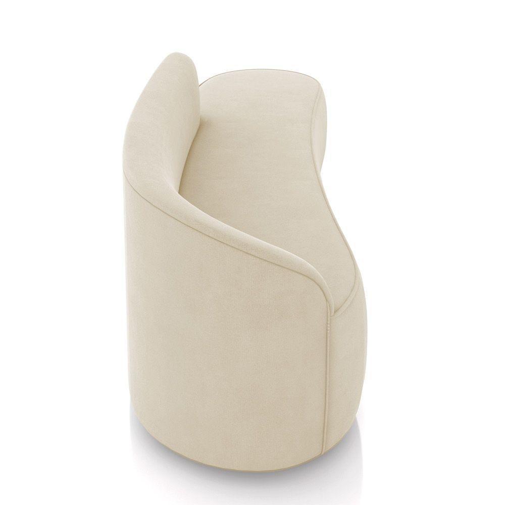 Sofá 4 Lugares Orgânico 220 Cm Morgan Suede Bege D03 - D'rossi - 7