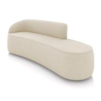 Sofá 4 Lugares Orgânico 220 Cm Morgan Suede Bege D03 - D'rossi - 1