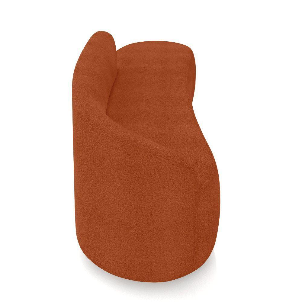 Sofá 4 Lugares Orgânico 220 Cm Morgan Bouclê Terracota D03 - D'rossi - 7