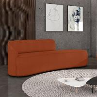 Sofá 4 Lugares Orgânico 220 Cm Morgan Bouclê Terracota D03 - D'rossi - 2