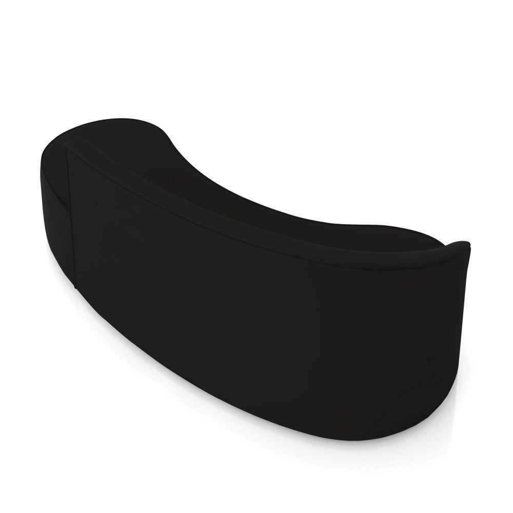 Sofá 4 Lugares Orgânico 220 Cm Morgan Veludo Preto D03 - D'rossi - 8