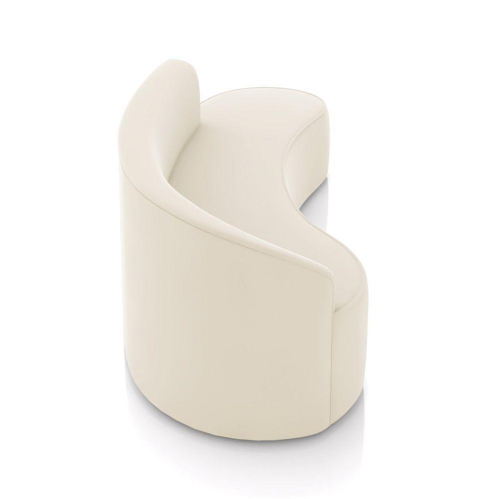 Sofá 4 Lugares Orgânico 220 Cm Morgan Veludo Bege D03 - D'rossi - 7