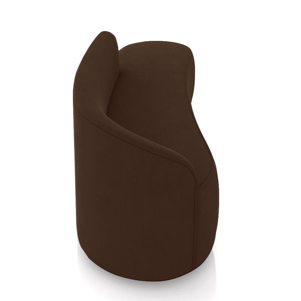 Sofá 4 Lugares Orgânico 220 Cm Morgan Suede Marrom D03 - D'rossi - 7