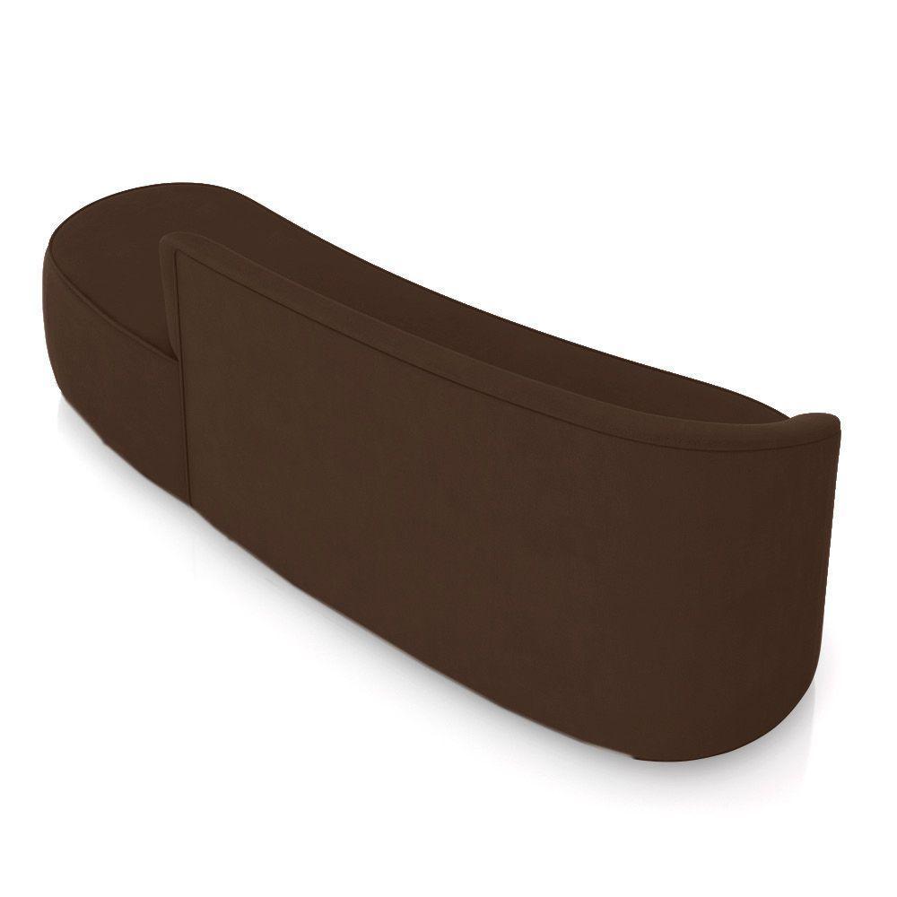Sofá 4 Lugares Orgânico 220 Cm Morgan Suede Marrom D03 - D'rossi - 8