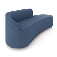 Sofá 4 Lugares Orgânico 220 Cm Morgan Suede Azul Marinho D03 - D'rossi - 6