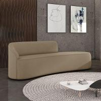 Sofá 4 Lugares Orgânico 220 Cm Morgan Suede Marrom Rato D03 - D'rossi - 2