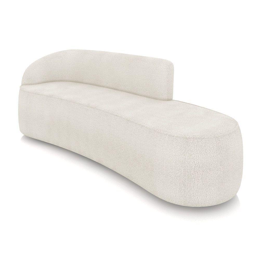 Sofá 4 Lugares Orgânico 220 Cm Morgan Bouclê Off White D03 - D'rossi - 1