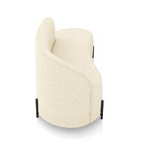 Sofá 3 Lugares Orgânico 180cm Pé Ferro Preto Morgan Linho Bege D03 - D'rossi - 8