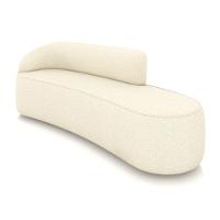 Sofá 4 Lugares Orgânico 220 Cm Morgan Linho Bege D03 - D'rossi - 1