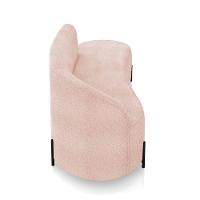 Sofá 3 Lugares Orgânico 180cm Pé Ferro Preto Morgan Bouclê Rosê D03 - D'rossi - 7