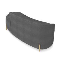 Sofá 3 Lugares Orgânico 180cm Pé Dourado Morgan Bouclê Grafite D03 - D'rossi - 8