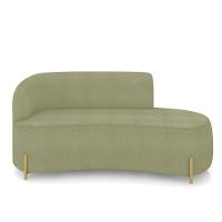 Sofá 3 Lugares Orgânico 180cm Pé Dourado Morgan Bouclê Pistache D03 - D'rossi - 5