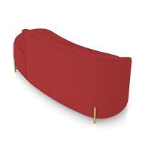 Sofá 3 Lugares Orgânico 180cm Pé Ferro Dourado Morgan Veludo Marsala D03 - D'rossi - 8