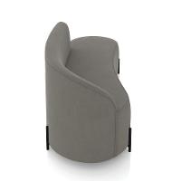 Sofá 3 Lugares Orgânico 180cm Pé Ferro Preto Morgan Suede Grafite D03 - D'rossi - 7