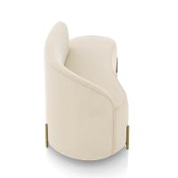 Sofá 3 Lugares Orgânico 180cm Pé Dourado Morgan Veludo Bege D03 - D'rossi - 7