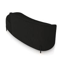 Sofá 3 Lugares Orgânico 180cm Pé Ferro Preto Morgan Suede Preto D03 - D'rossi - 8