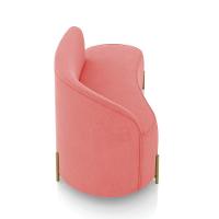 Sofá 3 Lugares Orgânico 180cm Pé Dourado Morgan Suede Rosê D03 - D'rossi - 7