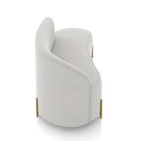 Sofá 3 Lugares Orgânico 180cm Pé Dourado Morgan Veludo Cinza D03 - D'rossi - 7