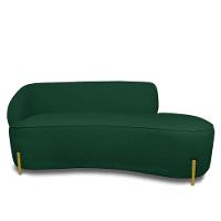 Sofá 3 Lugares Orgânico 180cm Pé Dourado Morgan Bouclê Verde D03 - D'rossi - 5