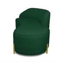 Sofá 3 Lugares Orgânico 180cm Pé Dourado Morgan Bouclê Verde D03 - D'rossi - 6