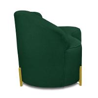 Sofá 3 Lugares Orgânico 180cm Pé Dourado Morgan Bouclê Verde D03 - D'rossi - 7