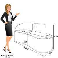Sofá 3 Lugares Orgânico 180cm Morgan E Poltrona Lua Suede Marrom D03 - D'rossi - 5