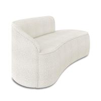 Sofá 3 Lugares Orgânico 180cm Morgan E Poltrona Lua Bouclê Off White D03 - D'rossi - 7