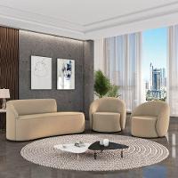 Sofá 3 Lugares Orgânico 180cm Morgan E 2 Poltronas Lua Suede Marrom Rato D03 - D'rossi - 2