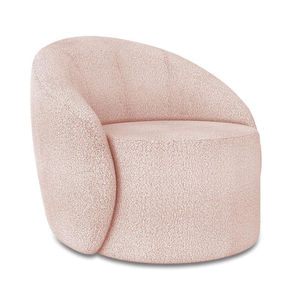 Sofá 3 Lugares Orgânico 180cm Morgan E 2 Poltronas Lua Bouclê Rosê D03 - D'rossi - 8