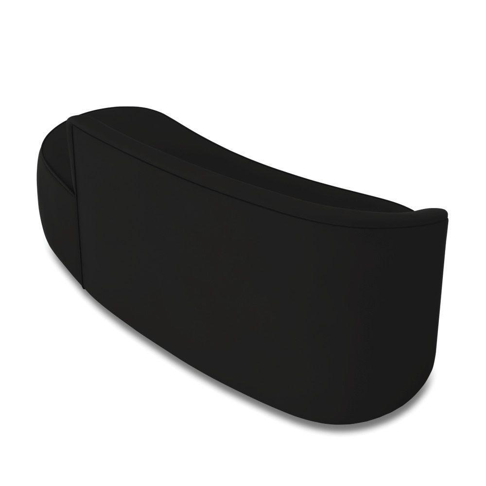 Sofá 3 Lugares Orgânico 180 Cm Morgan Veludo Preto D03 - D'rossi - 8