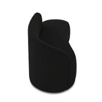 Sofá 3 Lugares Orgânico 180 Cm Morgan Veludo Preto D03 - D'rossi - 7