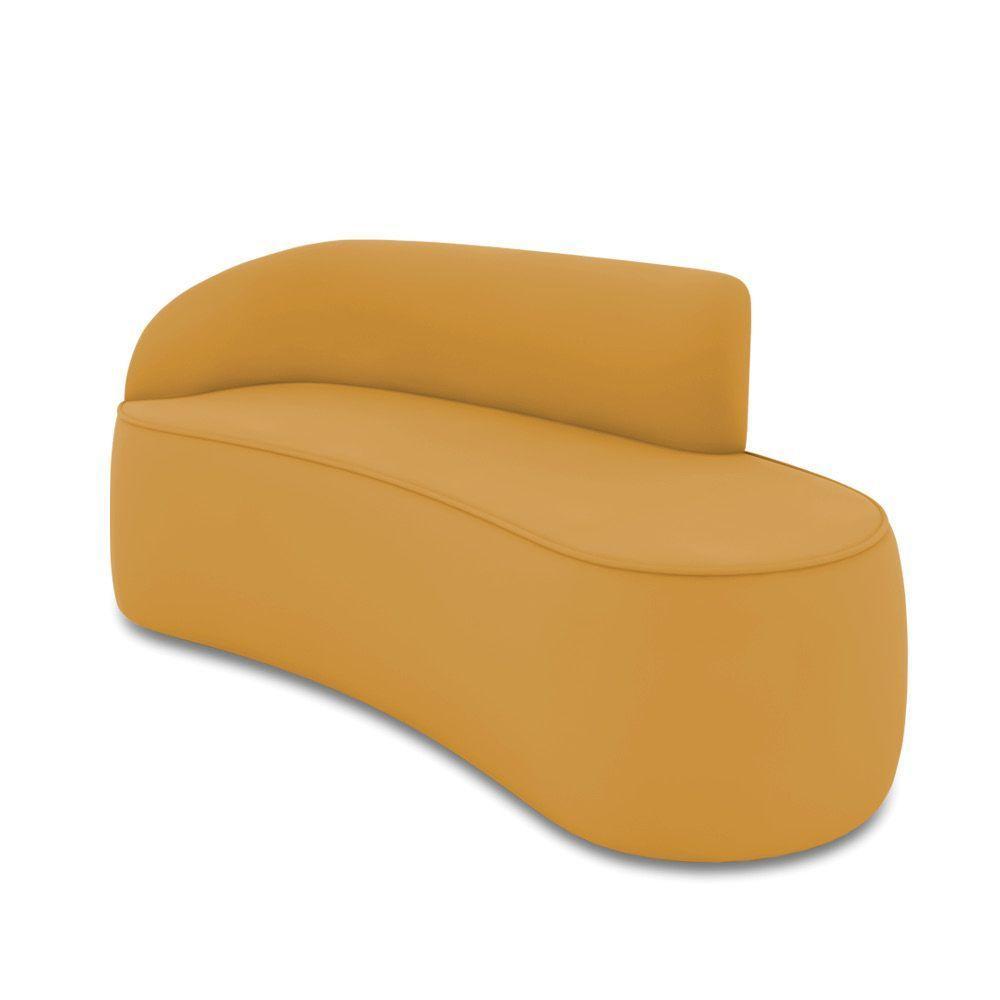 Sofá 3 Lugares Orgânico 180 Cm Morgan Veludo Mostarda D03 - D'rossi - 1