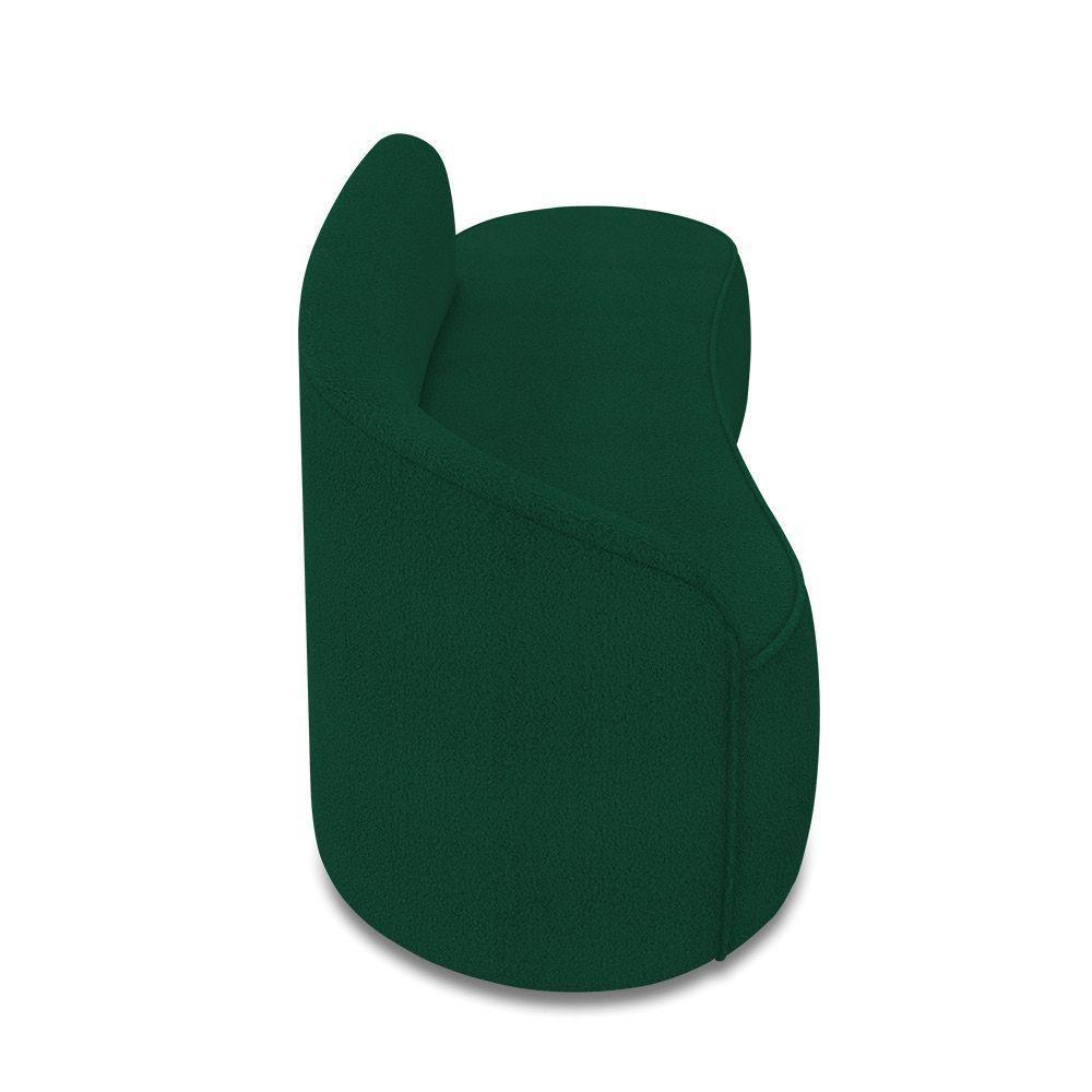 Sofá 3 Lugares Orgânico 180 Cm Morgan Bouclê Verde D03 - D'rossi - 7