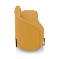 Sofá 2 Lugares Orgânico 140cm Pé Ferro Preto Morgan Veludo Mostarda D03 - D'rossi - 7