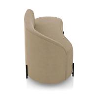 Sofá 2 Lugares Orgânico 140cm Pé Ferro Preto Morgan Suede Marrom R D03 - D'rossi - 7