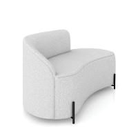 Sofá 2 Lugares Orgânico 140cm Pé Ferro Preto Morgan Linho Cinza D03 - D'rossi - 6