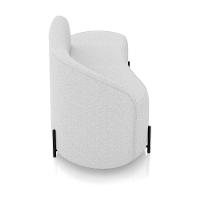 Sofá 2 Lugares Orgânico 140cm Pé Ferro Preto Morgan Linho Cinza D03 - D'rossi - 7