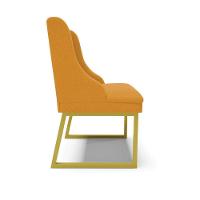 Cadeira Sala De Jantar Industrial Dourado Kit 2 Liz Bouclê Mostarda D03 - D'rossi - 7
