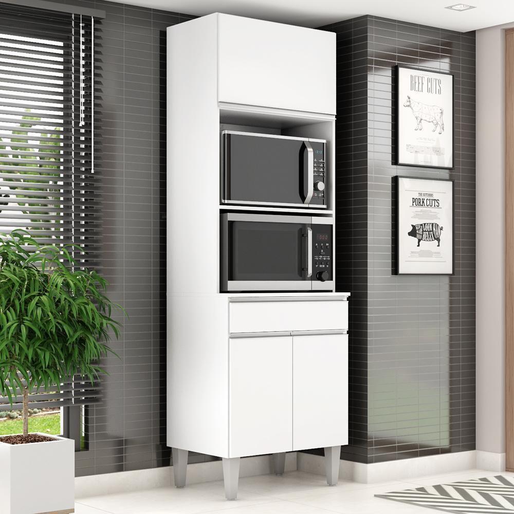 Torre Quente Andréia 2 Fornos Branco - Ajl Móveis Branco - 2