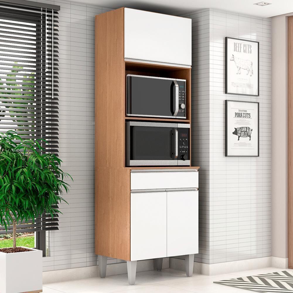 Torre Quente Andréia 2 Fornos Amêndoa-branco - Ajl Móveis Amêndoa-branco - 2