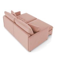 Sofá Retrátil Reclinável 4 Lugares 254cm Maili Veludo Rosê K01 - D'rossi - 6